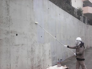 モンパレA・B・C棟　擁壁塗装工事 013